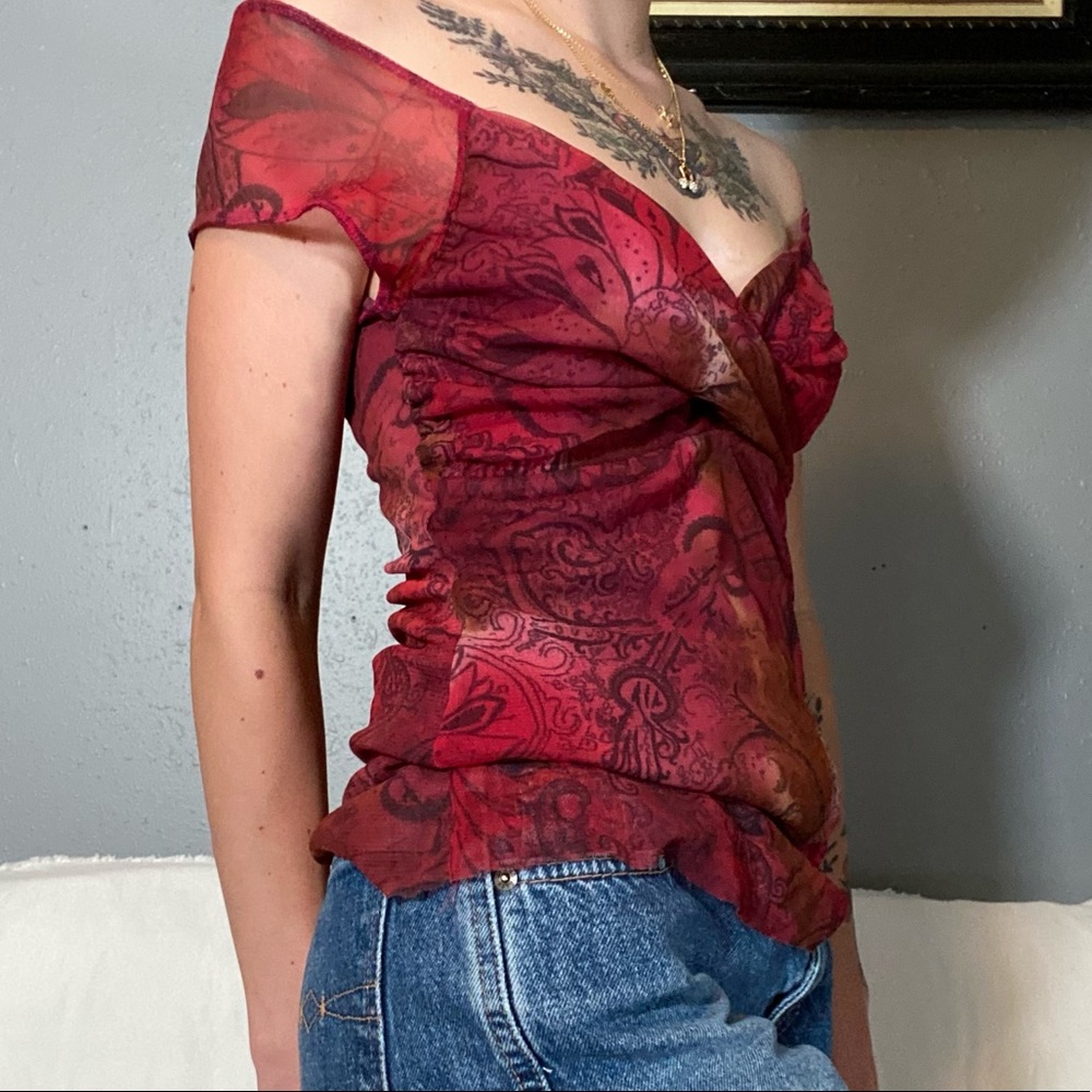 Micro mesh blouse - Picture 3 of 5